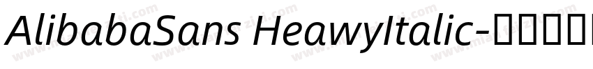 AlibabaSans HeawyItalic字体转换